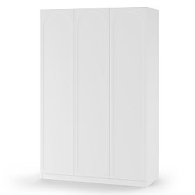 Three-Door Wardrobe Neroli, Arched Front, White