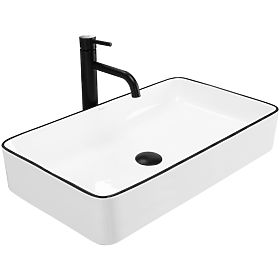 Timeless Denis Black Edge Sink, Rea