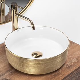 Timeless Rea Sami Brush Gold Washbasin