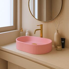 Timeless Rea Vanda Bubble Gum Matt Washbasin, Rea