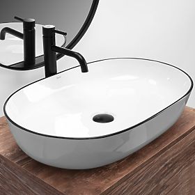 Timeless Washbasin Rea CLEO 61 Black Edge, Rea