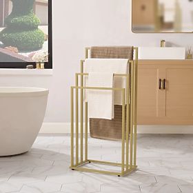 Towel Stand 4 Rungs - Gold