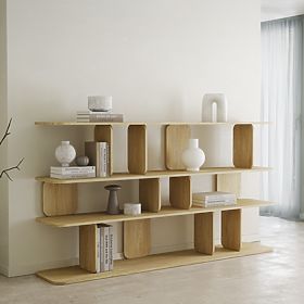 Tulumo Shelf 200 cm, Rounded, Cremona Torro Oak, lectus