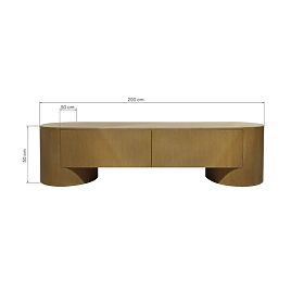 TV Cabinet with Drawers Aspen, 200 cm, Natural Oak