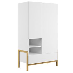 Two-Door Wardrobe Viktor - White, Kocot Kids