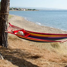 Two-Person Hammock with 80cm Spreader Bar 480145A YELLOW, Bluegarden