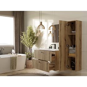 UNDER-SINK CABINET TIGO 80 2S EVOKE OAK GROOVED FRONT + SINK