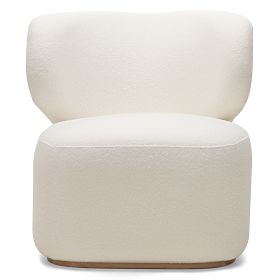 Upholstered Armchair Imai White, Rounded Shapes, lectus