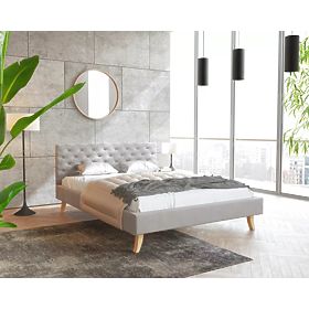 Upholstered Bed Kalifornia 140 x 200 cm - Gray