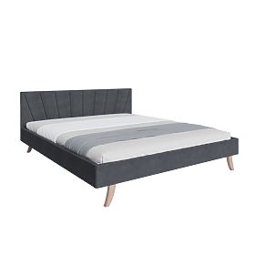 Upholstered bed HEAVEN 180 x 200 cm - Grey, FDM