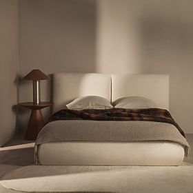 Upholstered Bed Yunar 160x200 cm, with Slats and Storage, Beige