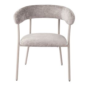 Upholstered Chair Campo, Dark Gray/Cream Legs, Boucle