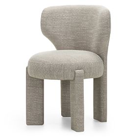 Upholstered Chair Elaine Beige, Rounded Shape, lectus