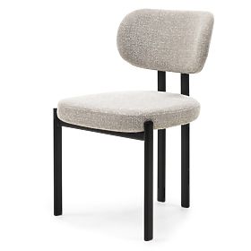 Upholstered Chair Flare, Beige/Black Legs, lectus