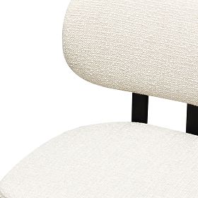 Upholstered Chair Flare, Light Beige/Black Legs