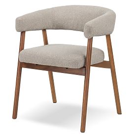 Upholstered Chair Giovani, Light Brown/Oak Wood, Rounded, lectus
