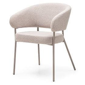 Upholstered Chair Lamu Beige, Bouclé, lectus