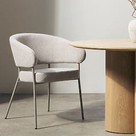 Upholstered Chair Lamu Beige, Bouclé, lectus