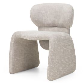 Upholstered Chair Nabila, Beige-Grey, lectus