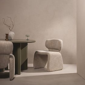 Set of 2 Nabila Upholstered Chairs, Beige, lectus