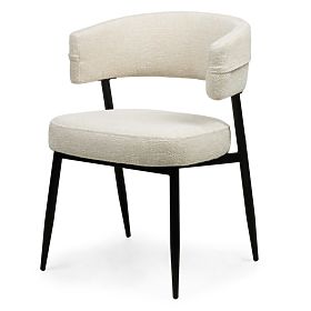 Upholstered Chair Rosario Cream/Black Legs, lectus