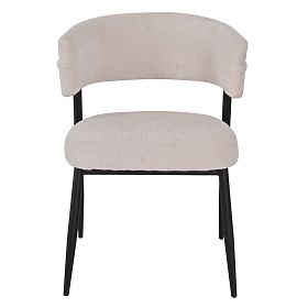 Upholstered Chair Rosario Cream/Black Legs, lectus