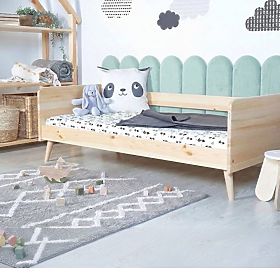 Upholstered arch panel - mint - S