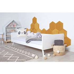 Upholstered Panel Hexagon - Mustard
