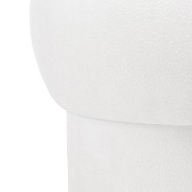 Upholstered Pouf Bloop, Round, White