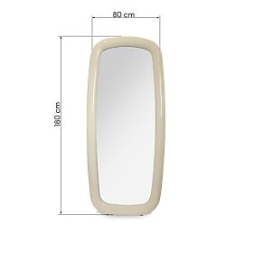 Uva Mirror, 180x80 cm, Light Beige, Glossy