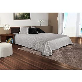 Satin Bedspread Verona + Pillow Covers - Silver Gray 220x240 cm