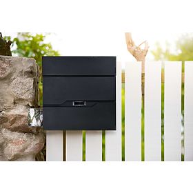 Vidar Black Mailbox for Letters