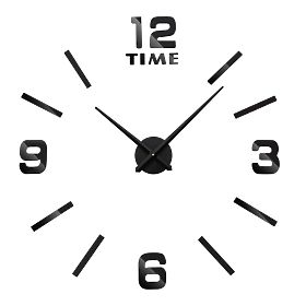 Wall Clock Diy BAST 3D Black