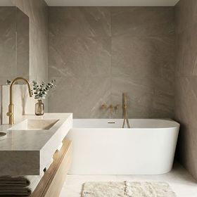 Wall-Mounted Bathtub CAPRI SLIM 170 cm