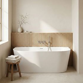 Wall-Mounted Bathtub CAPRI SLIM 170 cm