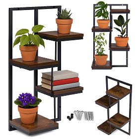 Wall-Mounted Flower Stand Shelf for Plants Decoration 4 Levels Loft ModernHome