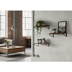 Wall-Mounted Flower Stand with 3 Hanging Shelves for Plants Loft Decoration ModernHome, MODERNHOME