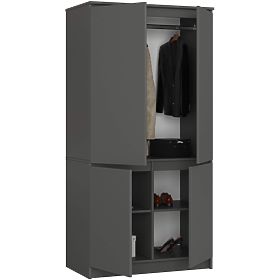WARDROBE S90 4D CLP GRAPHITE GRAY