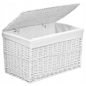 Wicker Chest 105L 66x40x40 cm White