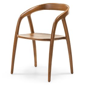 Wooden Chair Sande Rounded, Natural, Teak Wood, lectus