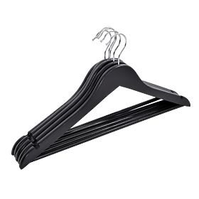 Wooden Hanger RONDO Set of 5 Black