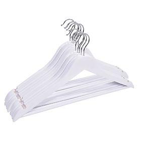 Wooden Hanger RONDO Set of 5 White