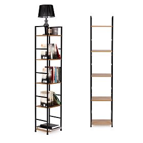 Wooden Modern Shelf with Metal Frame LOFT 5 Shelves