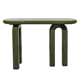 Writing Desk/Console Flambe 120 cm, Green/Grey, Glossy