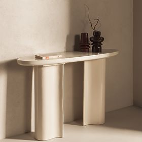 Writing Desk/Console Puro 120 cm, Light Beige, Glossy