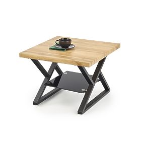 XENA KWADRAT Coffee Table Black / Natural (2p=1pc)
