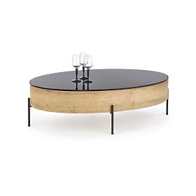 ZENGA Table with Function Black / Golden Oak