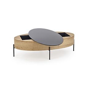 ZENGA Table with Function Black / Golden Oak
